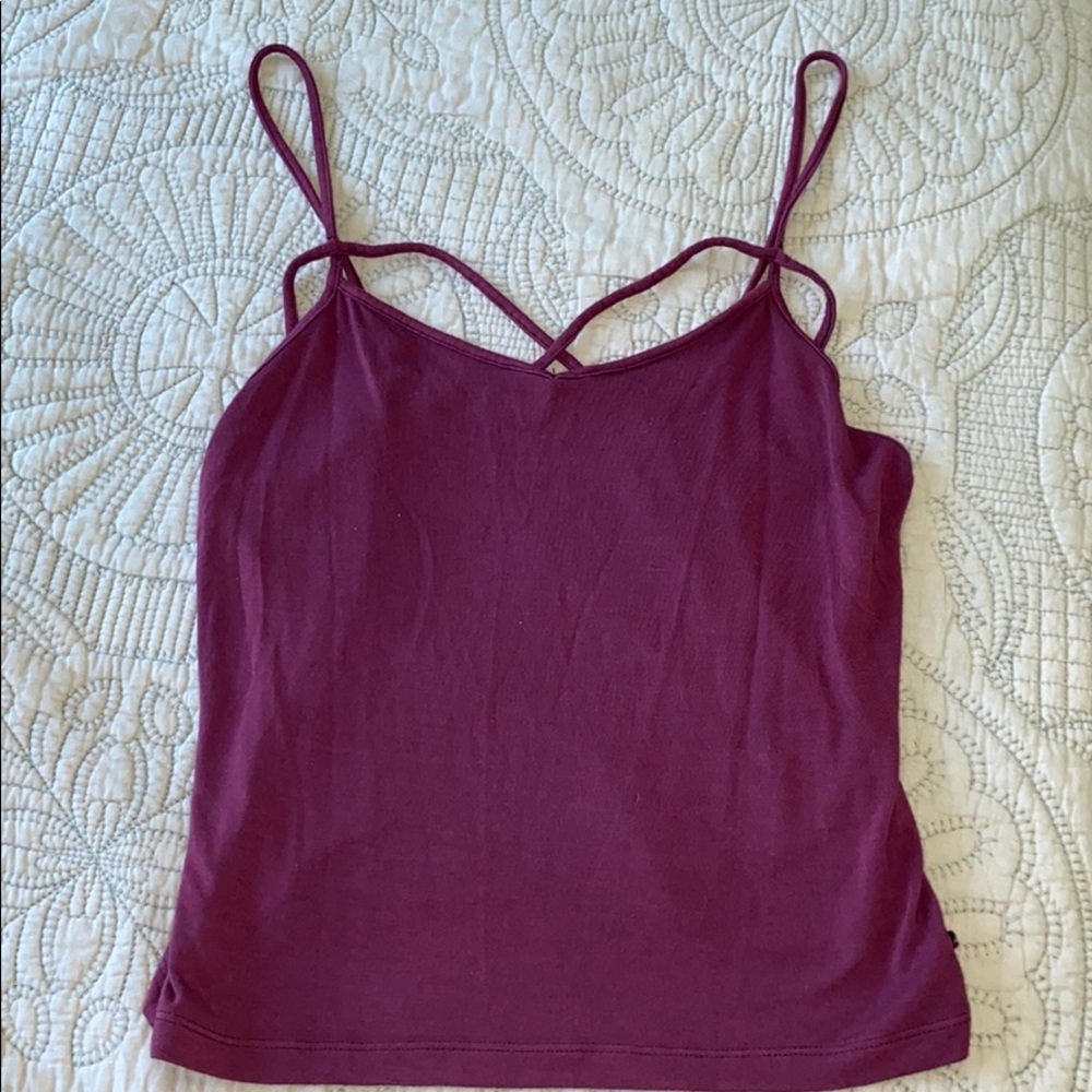 Maroon, strappy tank